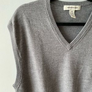 Wool blend grey vest sz XL